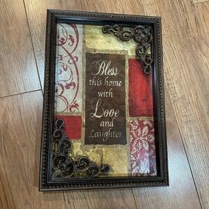 Decorative Framed Wall Art with Inspirational Quote